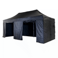 Nůžkový stan černý 6 x 3 m