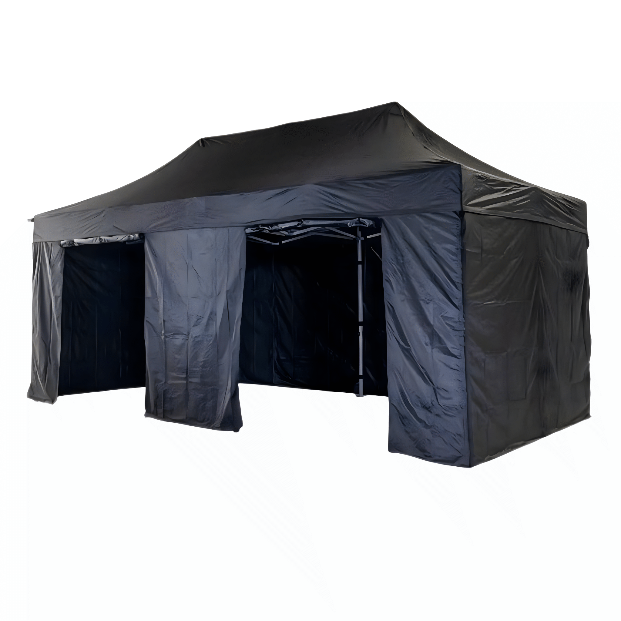 Nůžkový stan černý 6 x 3 m